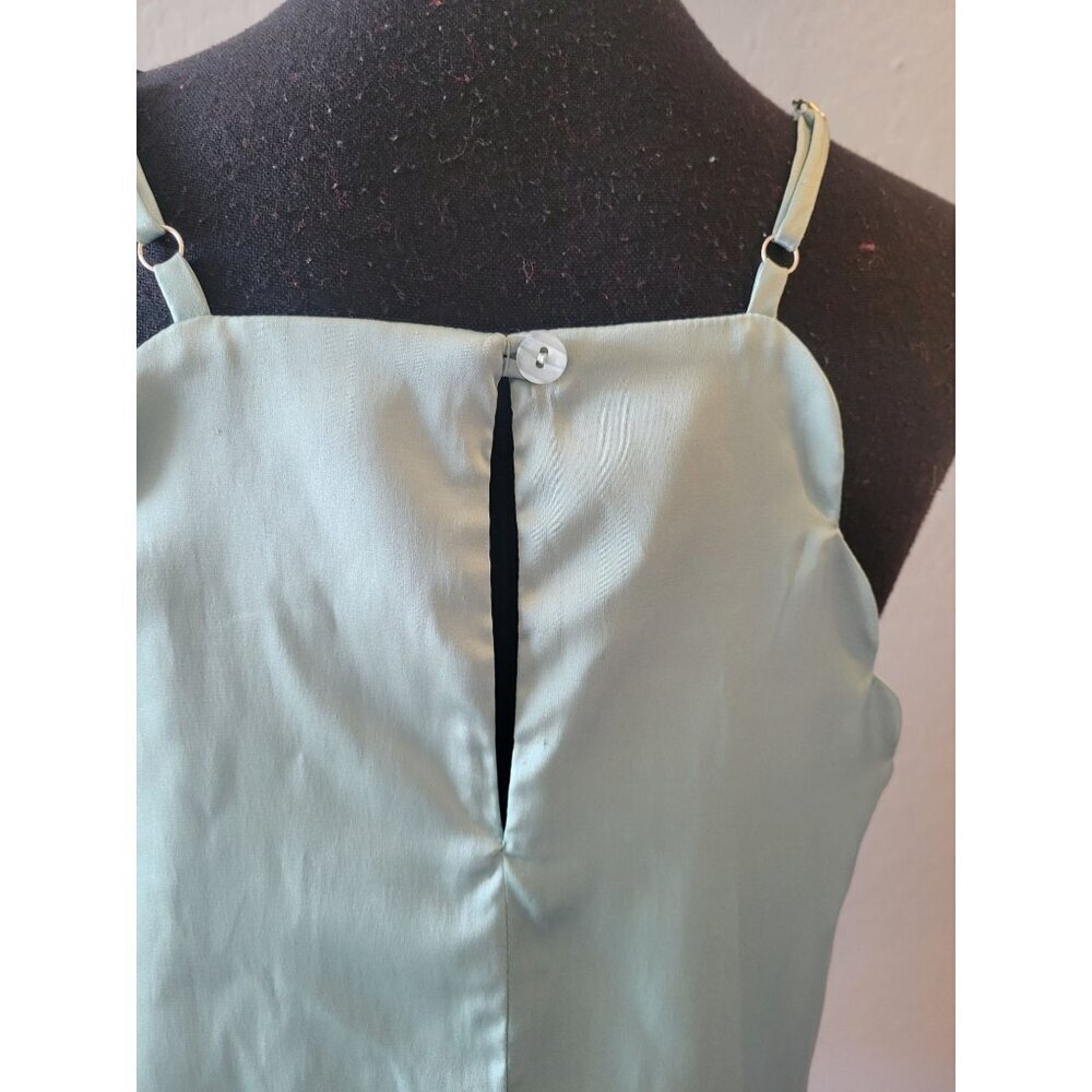 Willow Root Scalloped  Lined Sleevless Top Size S Delicate Colorful Preppy City - Picture 6 of 11